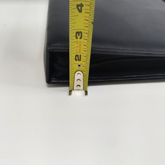 Franklin Planner Leather Nylon Padfolio Organizer w/Handles Black 7 Ring 13 x 11 - Picture 7 of 16